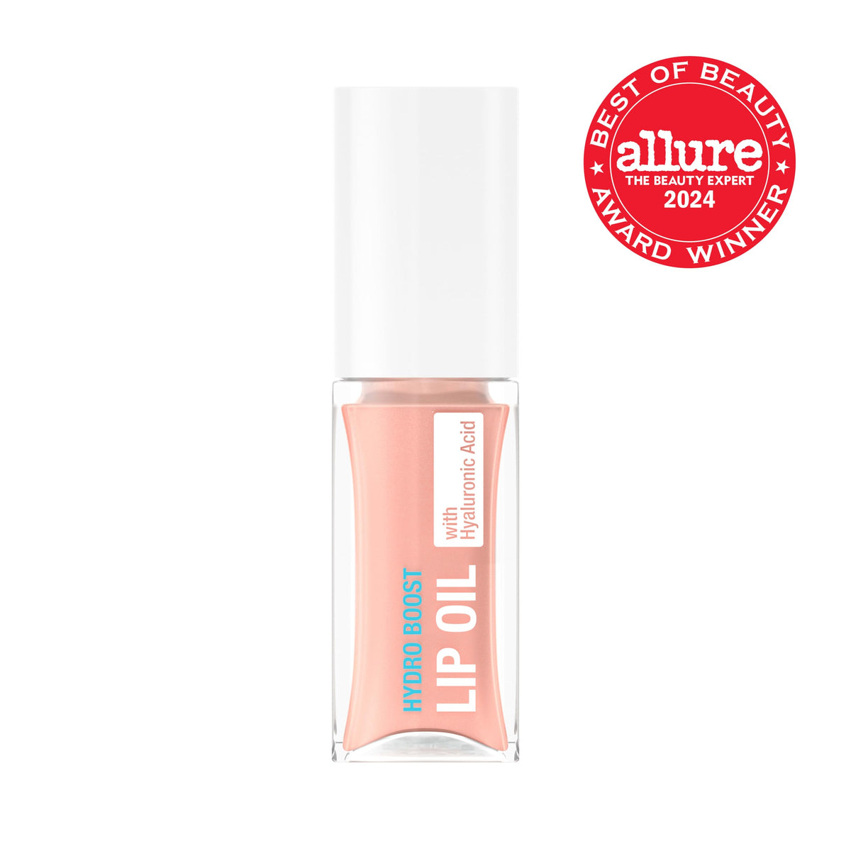 Neutrogena Hydro Boost Lip Oil, Hyaluronic Acid Hydrates and Nourishes, Mirror-Like Shine for Fuller-Looking Lips, Tinted Gloss Adds Pop of Color, Formulated Without Parabens, Light Pink, .2 fl oz