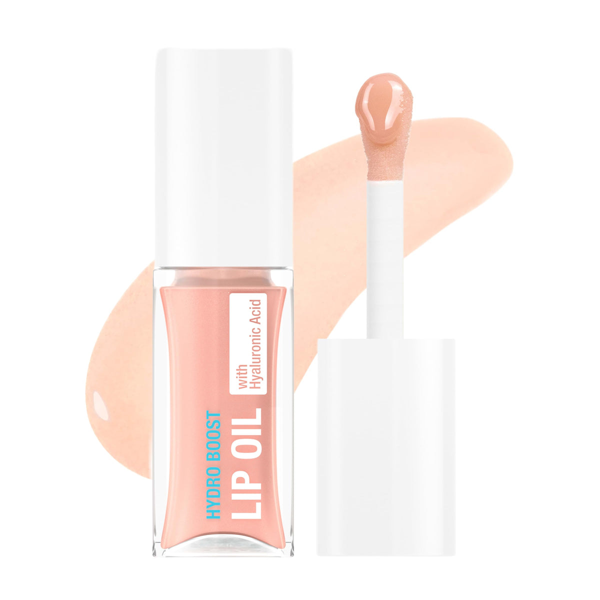 Neutrogena Hydro Boost Lip Oil, Hyaluronic Acid Hydrates and Nourishes, Mirror-Like Shine for Fuller-Looking Lips, Tinted Gloss Adds Pop of Color, Formulated Without Parabens, Light Pink, .2 fl oz