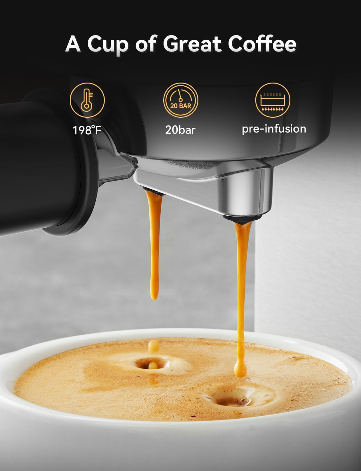 Neretva 20 Bar Espresso Machine Super Compact Espresso Coffee Machine