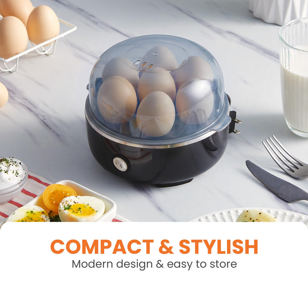 Elite Gourmet EGC115B Easy Egg Cooker, 7-Egg, BPA-Free, Classic Black