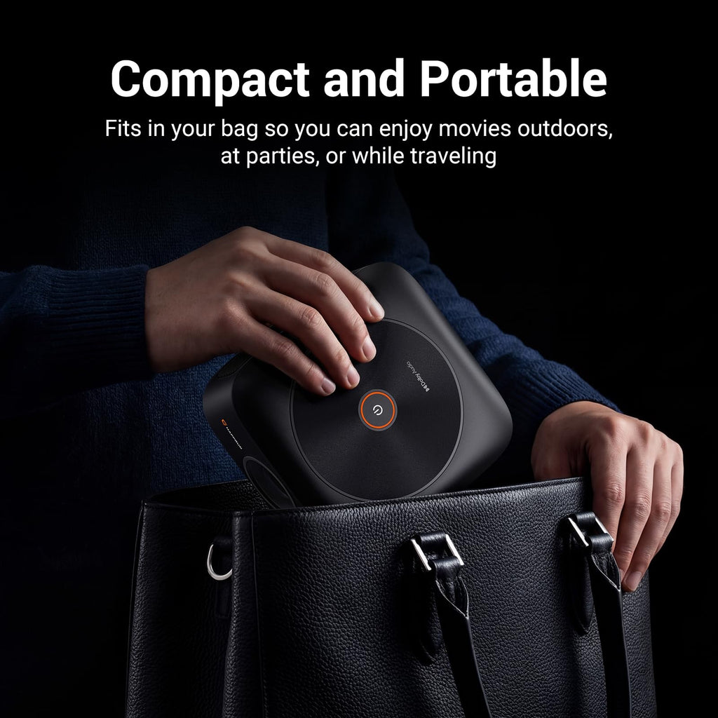 HAPPRUN 1500 ANSI Lumens Outdoor Projector with Official Google TV