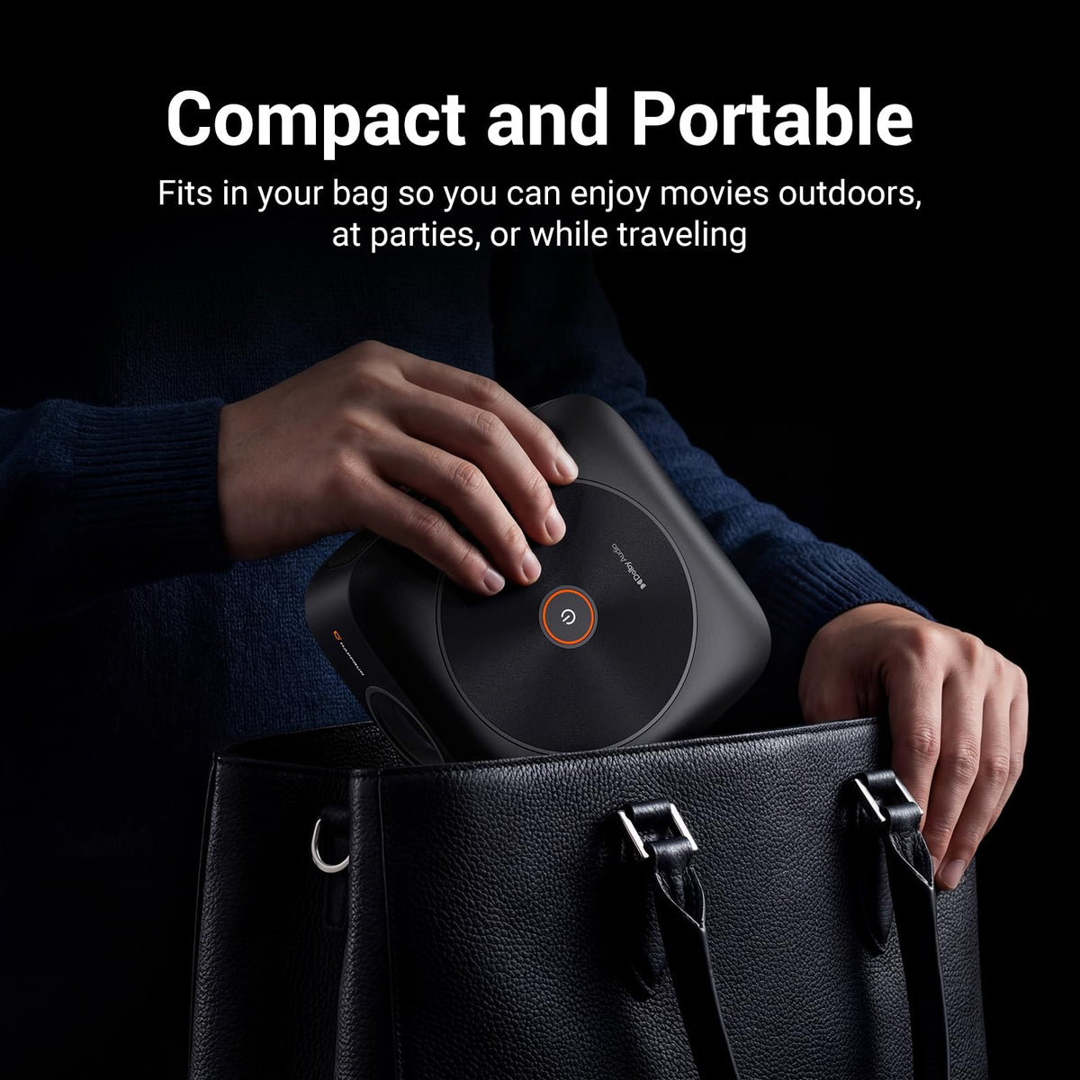HAPPRUN 1500 ANSI Lumens Outdoor Projector with Official Google TV