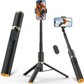 Tripod for iPhone, Selfie Stick with Remote, Stable & Durable Phone Tripod