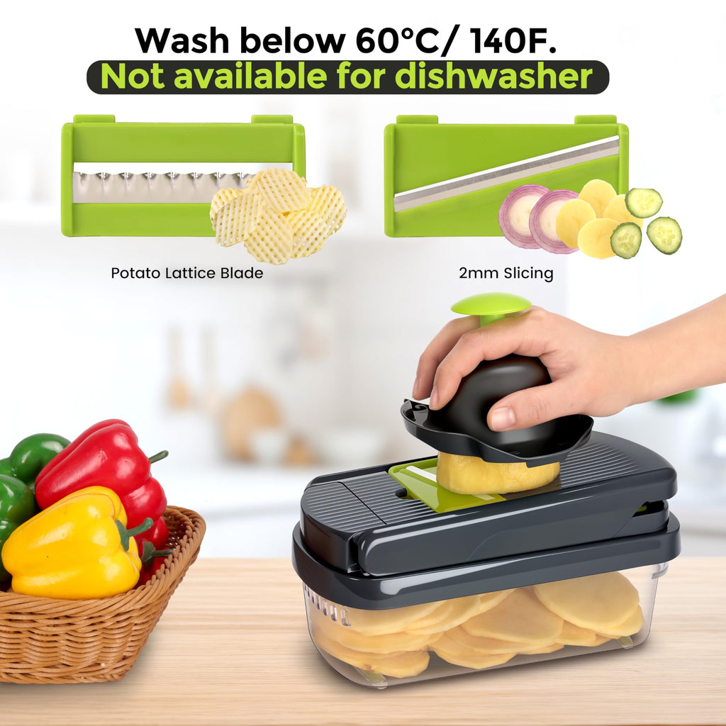 Yusshn Vegetable Chopper, 12-in-1 Food Veggie Chopper Cutter with Container