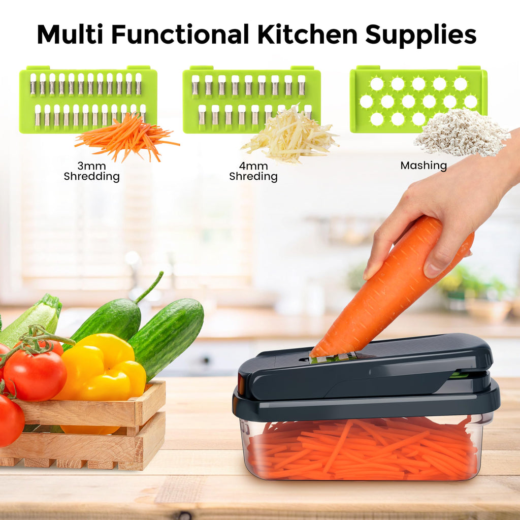 Yusshn Vegetable Chopper, 12-in-1 Food Veggie Chopper Cutter with Container