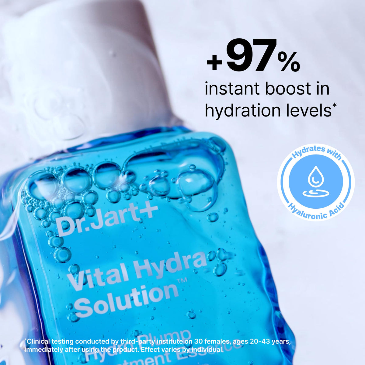 Dr.Jart+ Vital Hydra Solution Hydro Plump Treatment Korean Essence with Hyaluronic Acid for Glass Skin| Korean Skin Care, 5.07 Fl Oz