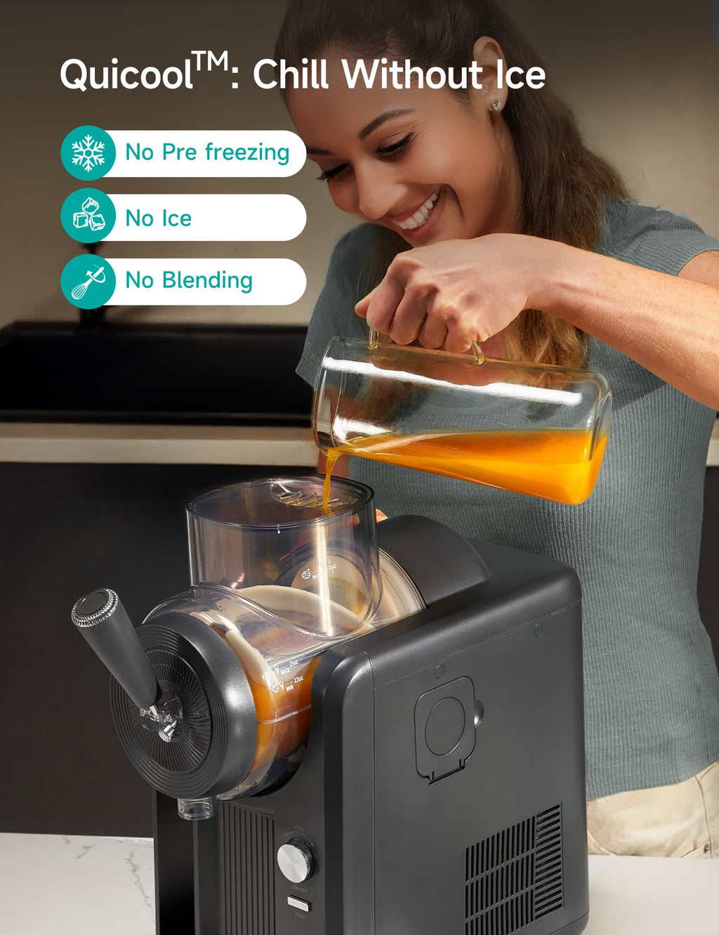 HiCOZY F3 Slushie Machine & Soft Serve Ice Cream Machine, Ice Cream Maker, No Ice Needed, Self-Cleaning, 5 Presets for Soft Serve, Frozen Drink, Milk Shake, Margaritas, Frappés and More