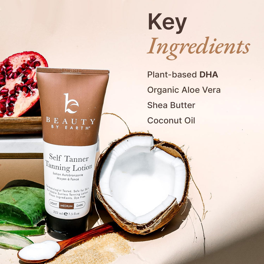 Beauty by Earth Self Tanner - USA Made with Natural & Organic Ingredients