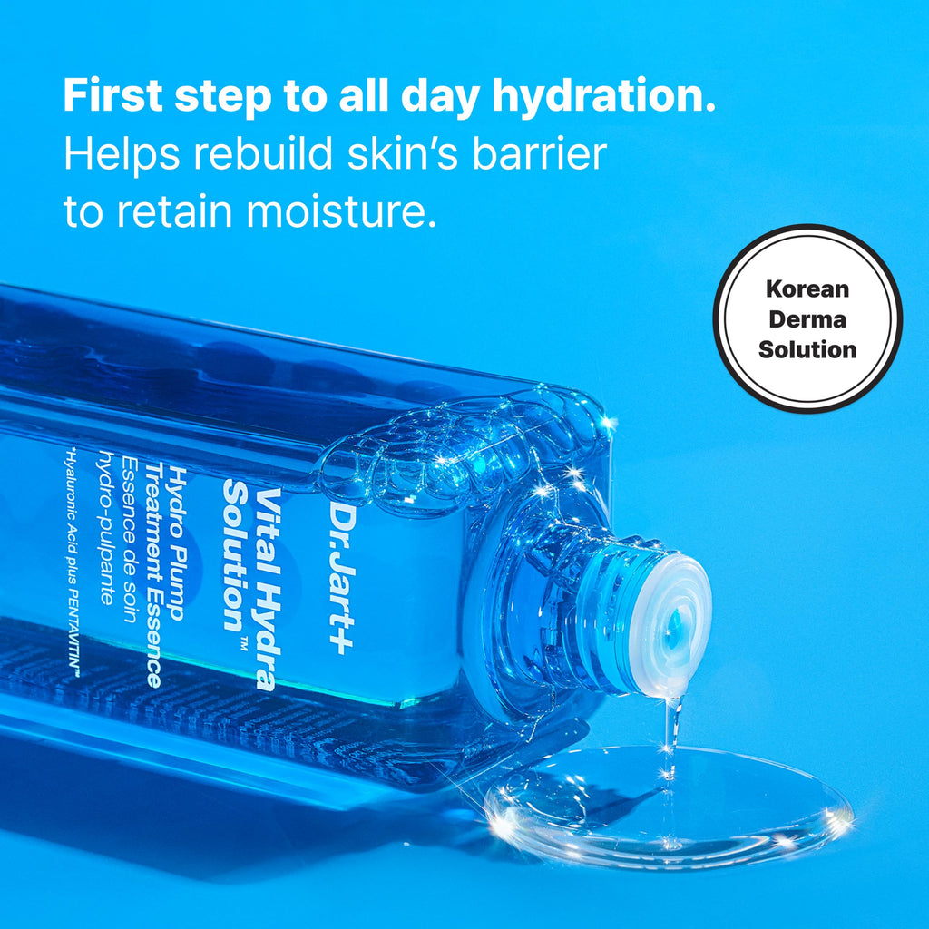 Dr.Jart+ Vital Hydra Solution Hydro Plump Treatment Korean Essence with Hyaluronic Acid for Glass Skin| Korean Skin Care, 5.07 Fl Oz
