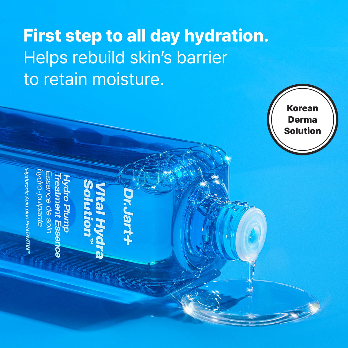Dr.Jart+ Vital Hydra Solution Hydro Plump Treatment Korean Essence with Hyaluronic Acid for Glass Skin| Korean Skin Care, 5.07 Fl Oz