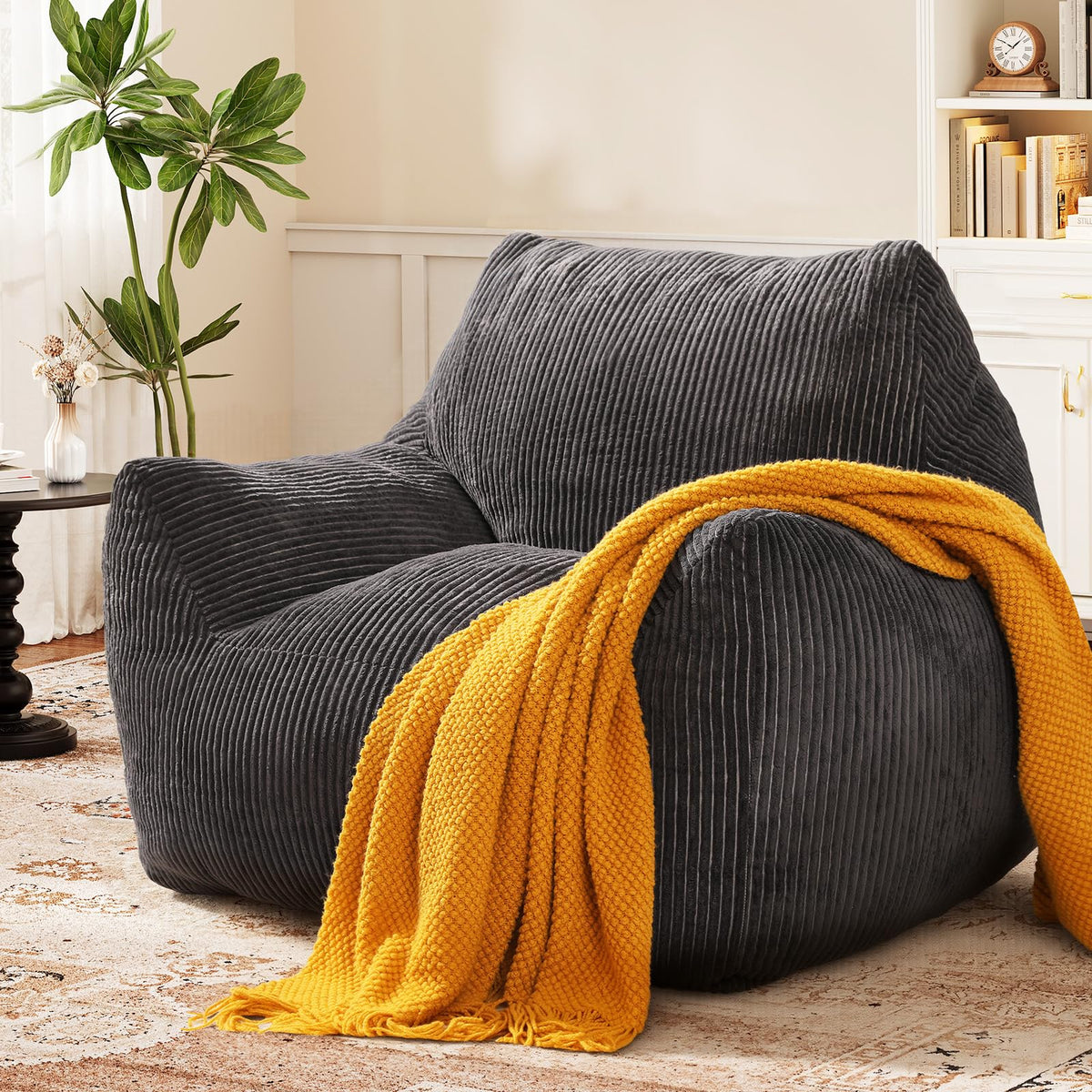 Vellorise Big Bean Bag Chair for Adults, Ultra Soft BeanBag for Living Room