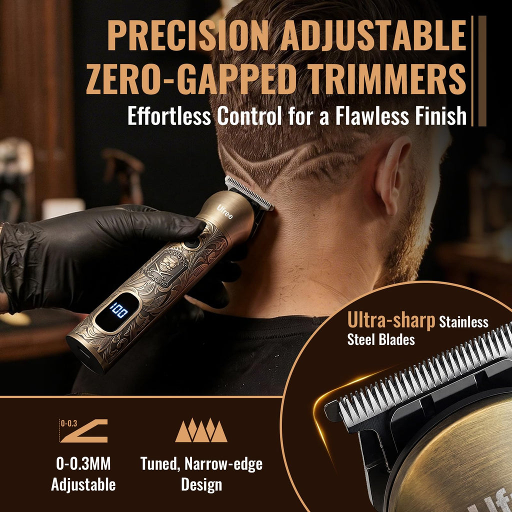 Ufree Hair Clippers for Men, Beard Trimmer, Foil Shaver 3-in-1 Grooming Kit