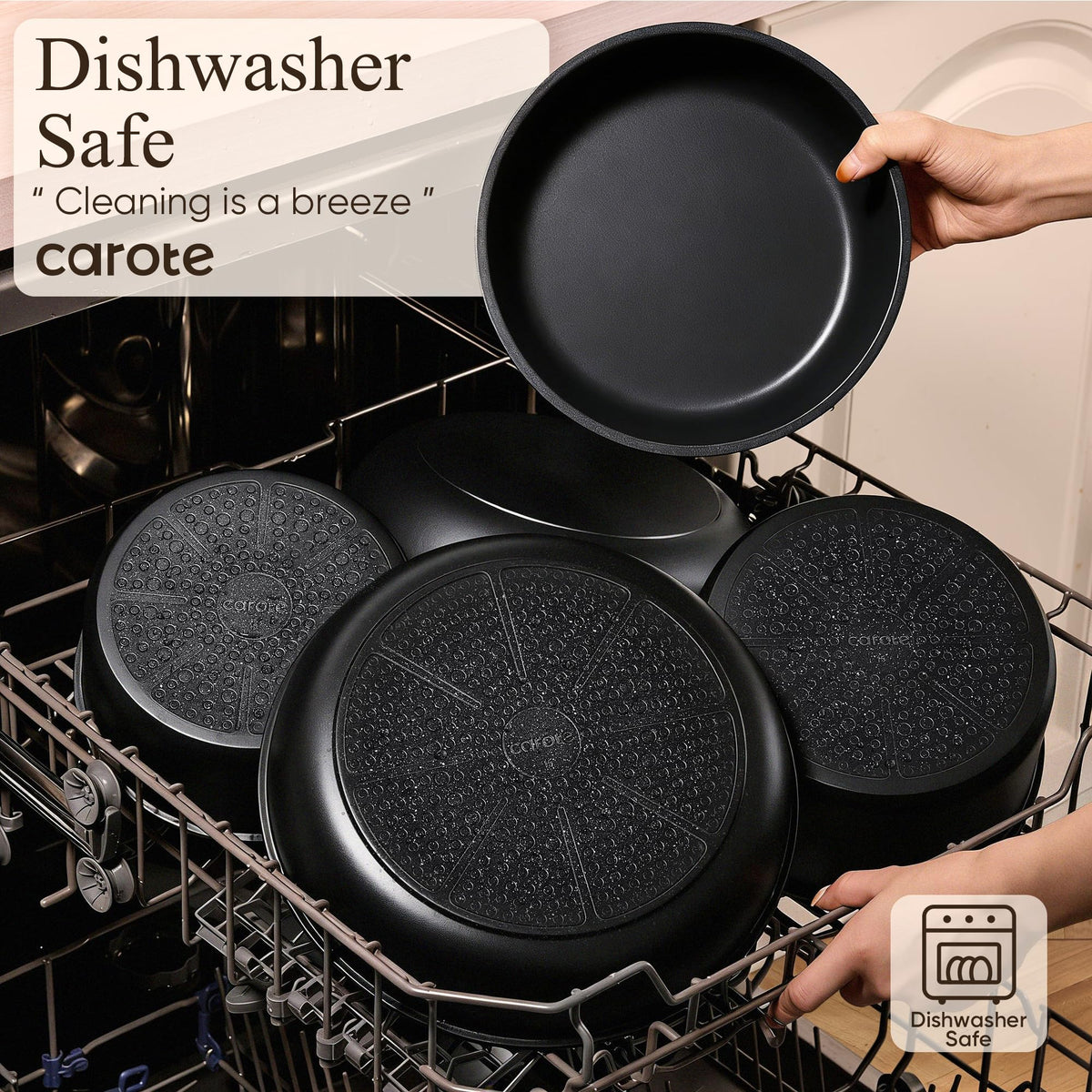 CAROTE 19pcs Pots and Pans Set Non Stick, Detachable Handle Cookware Set